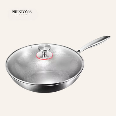 Titanium Wok Pan Flat Bottomed