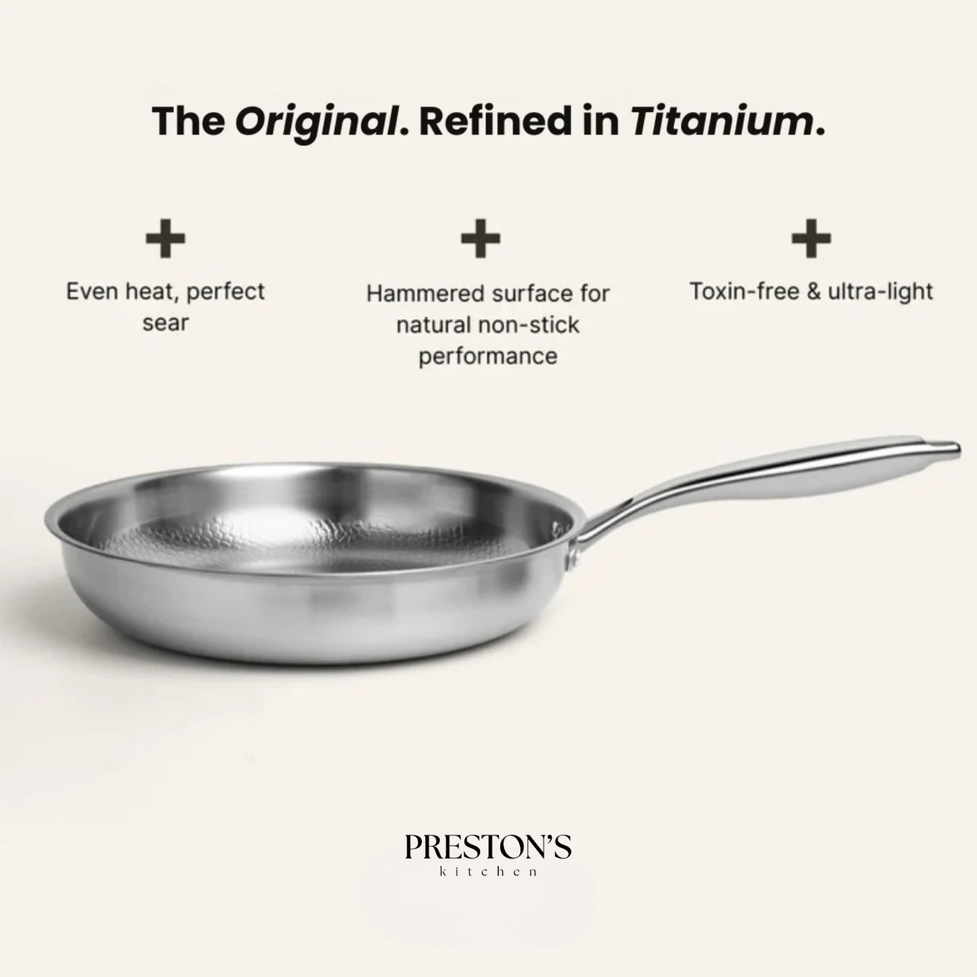 Titanium Wok Pan Flat Bottomed