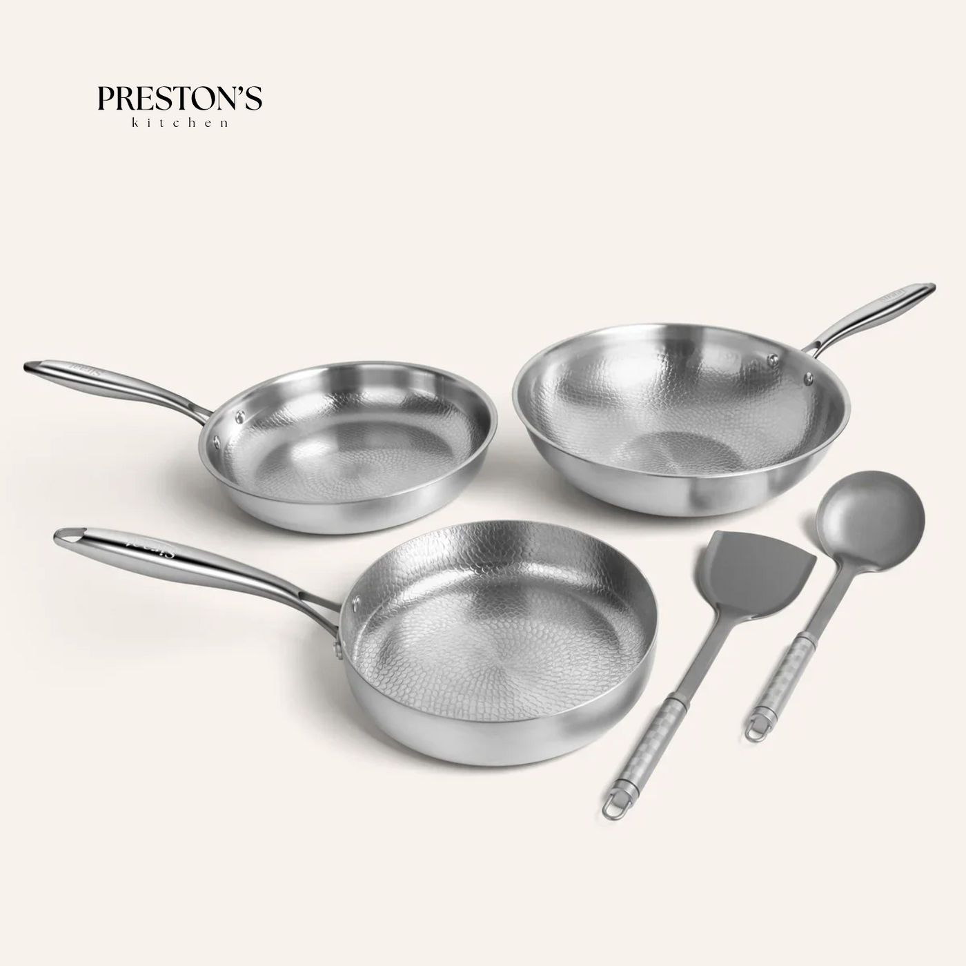 Titanium Hammered Cookware Set Pro