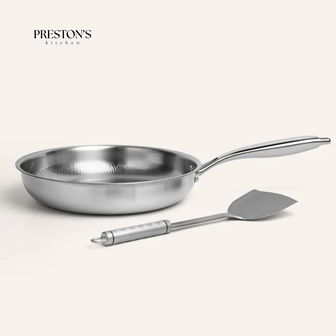 Titanium Hammered Pan + Utensil